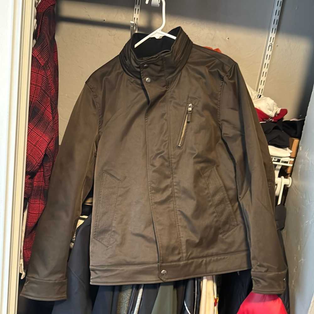 Banana Republic Duval Mens Black Warm Hidden Hood Jacket Small